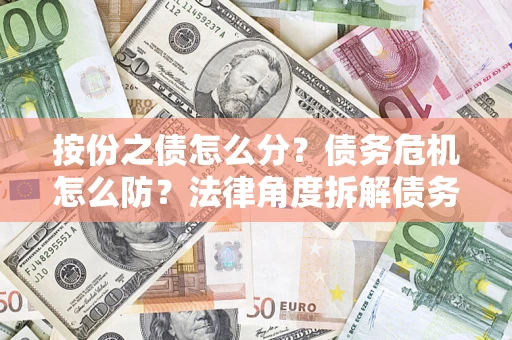 武汉按份之债怎么分？债务危机怎么防？法律角度拆解债务分配与风险自保指南