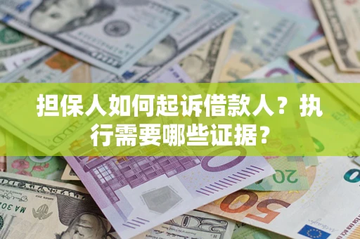 武汉担保人如何起诉借款人？执行需要哪些证据？