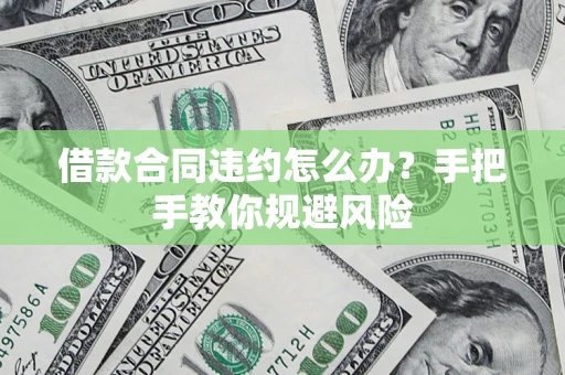 武汉借款合同违约怎么办？手把手教你规避风险