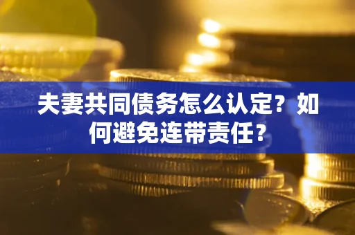 武汉夫妻共同债务怎么认定？如何避免连带责任？