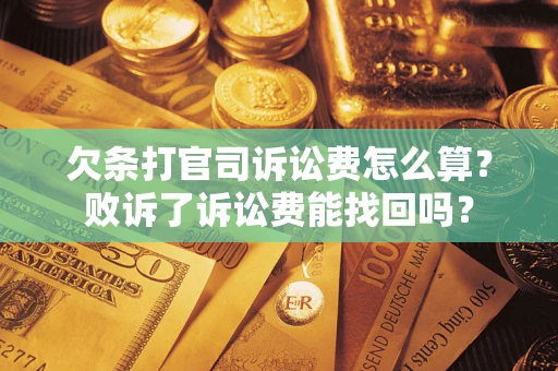 武汉欠条打官司诉讼费怎么算？败诉了诉讼费能找回吗？